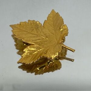 Gold Leaf Brooch